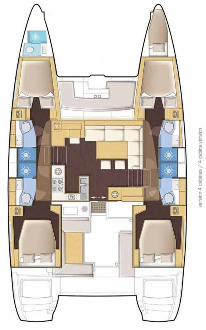 Bareboat Rental Catamaran Lagoon with a boat licence