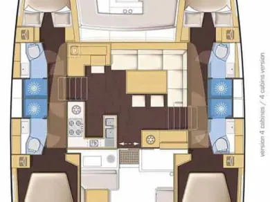 Bareboat Rental Catamaran Lagoon with a boat licence