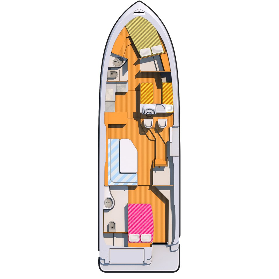 Houseboat Holidays Italia S.R.L. Minuetto 6 charter bareboat or captained in  Casale sul Sile