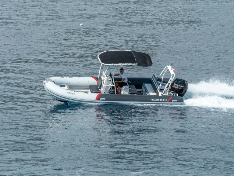 Bareboat Rental RIB Highfield with a boat licence