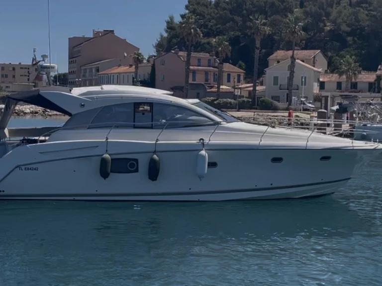 Jeanneau Prestige 440 S charter bareboat or captained in  Toulon