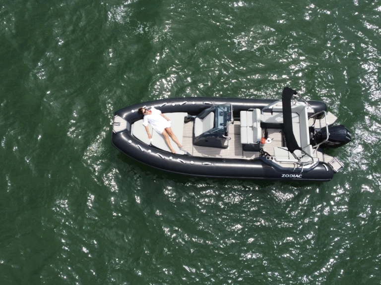 Bareboat Rental RIB Zodiac with a boat licence