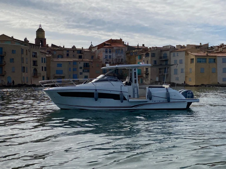 Jeanneau Cap Camarat 10.5 WA charter bareboat or captained in  Port des Marines de Cogolin