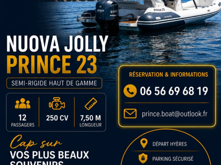 RIB rental with or without captain Nuova Jolly Hyères