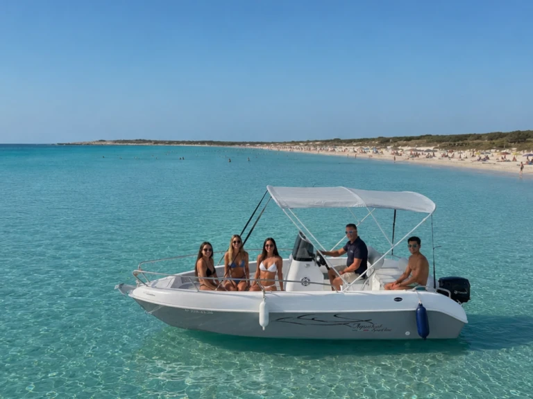 Aquabat Sport Line 17 charter bareboat or captained in  s'Estanyol de Migjorn