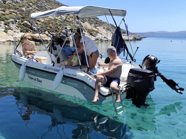 Motorboat rental with or without captain Poseidon Kato Gouves