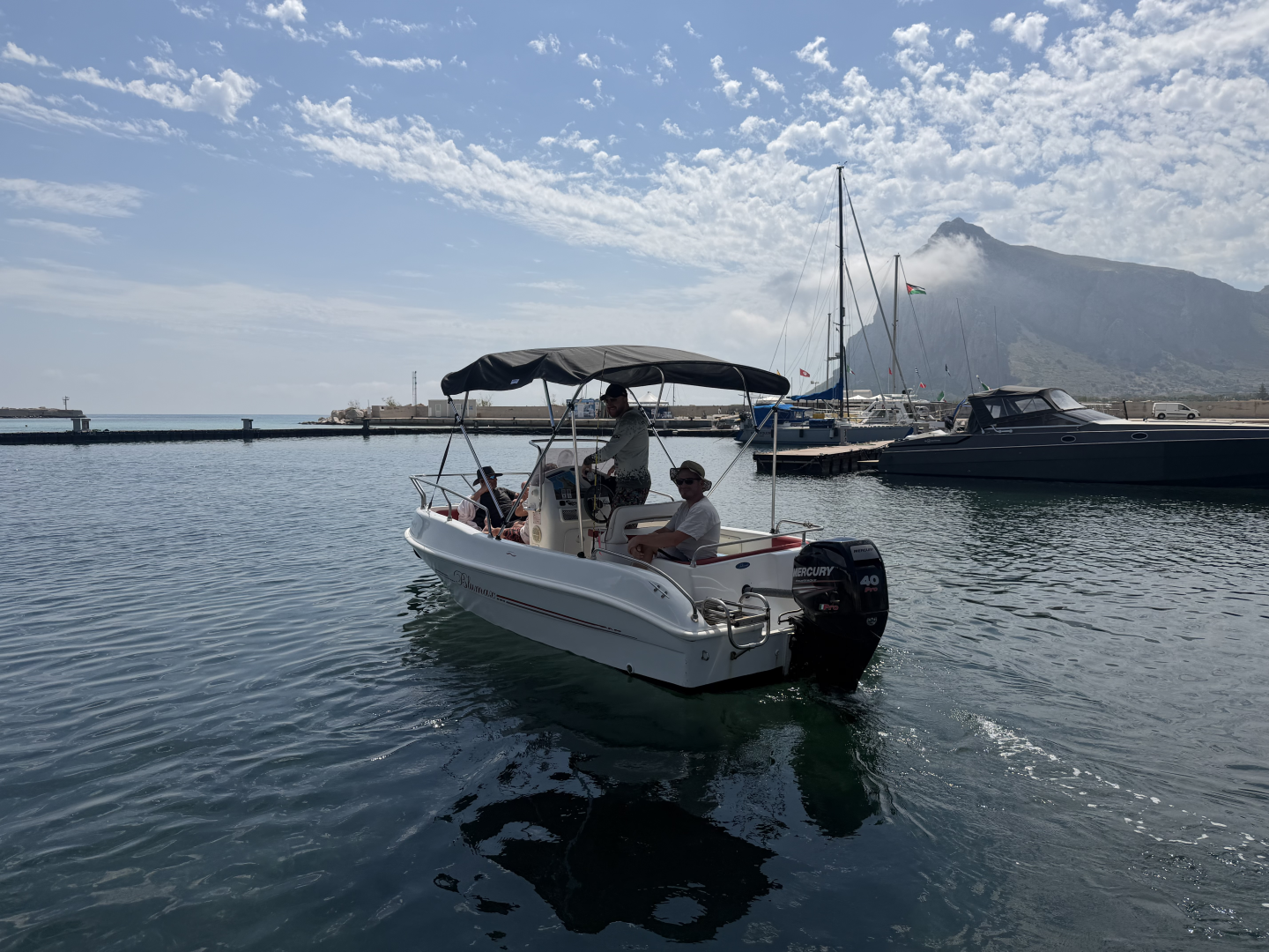 Blumax open 19 charter bareboat or captained in  San Vito Lo Capo