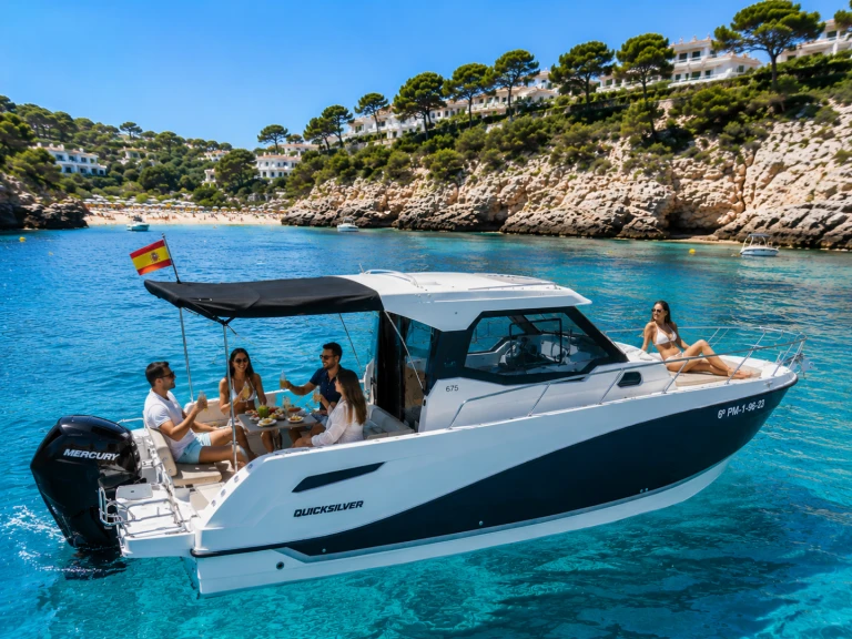 Quicksilver 675 Weekend charter bareboat or captained in  Palma de Mallorca