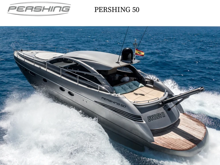 Bareboat Rental Motorboat Pershing with a boat licence