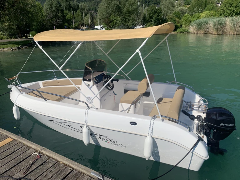Bareboat Rental Motorboat Aquabat with a boat licence