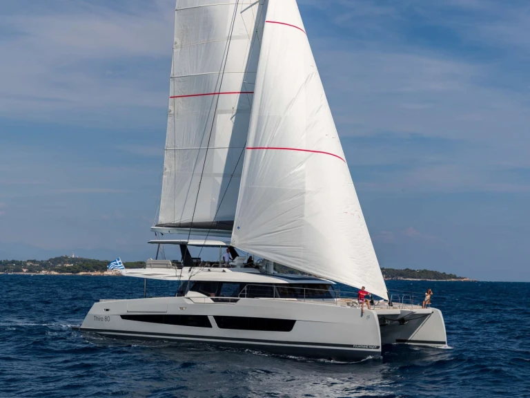 Fountaine Pajot Fountaine Pajot Thira 80 charter bareboat or captained in  Néa Péramos