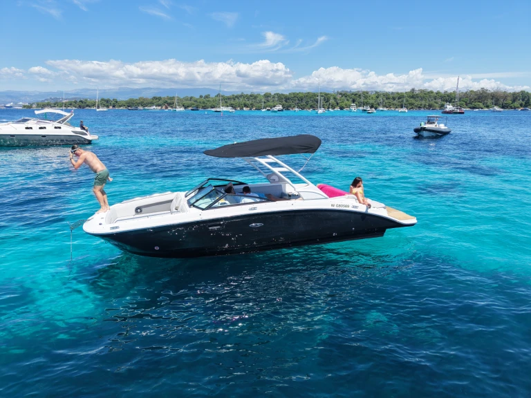 Sea Ray SDX 27 E charter bareboat or captained in  Port La Napoule