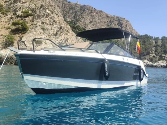 Quicksilver 605 CRUISER charter bareboat or captained in  Puerto Marina Benalmadena