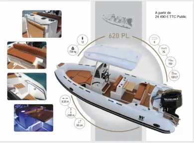 RIB rental in Lacanau - Tiger Tiger PL620
