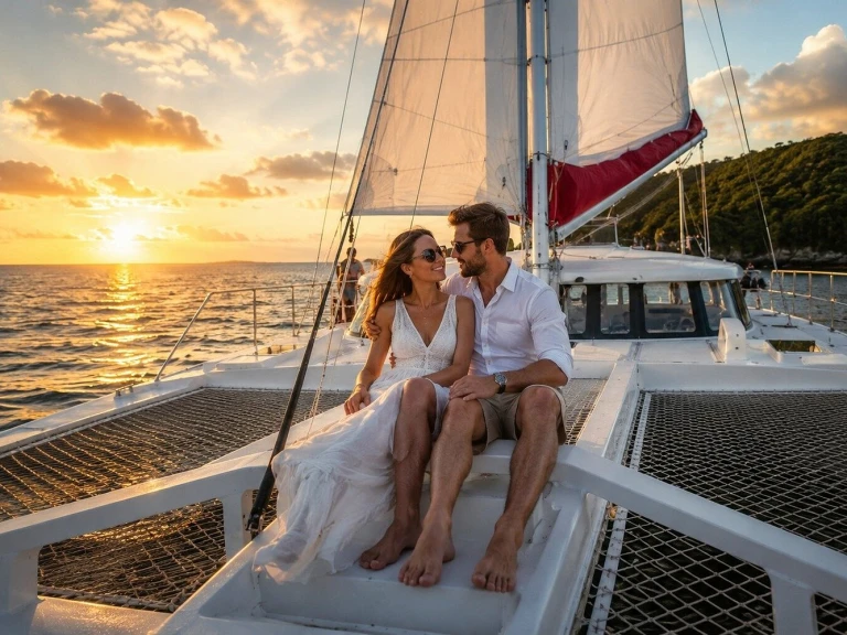 Bareboat Rental Catamaran Custom Made with a boat licence