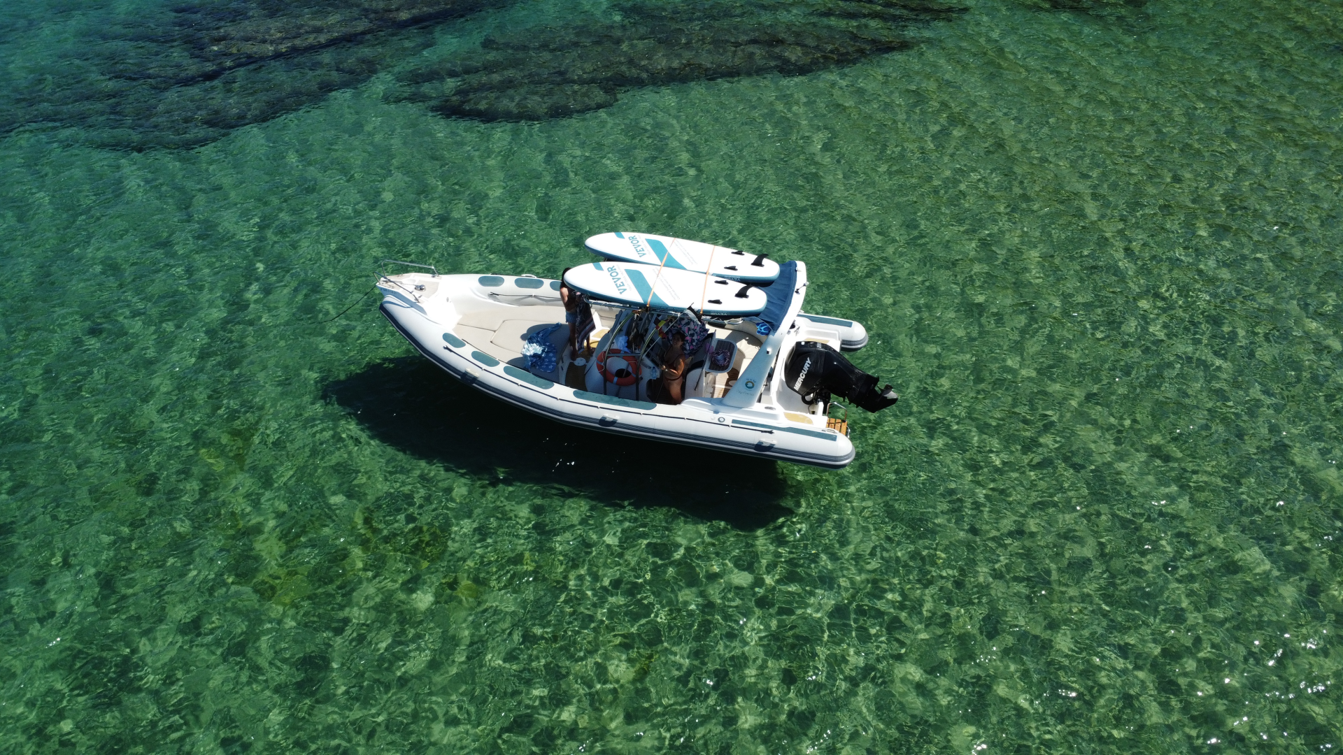 Astec day cruiser 800 charter bareboat or captained in  Fornells