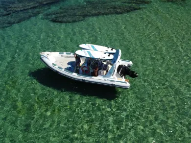 Astec day cruiser 800 charter bareboat or captained in  Fornells