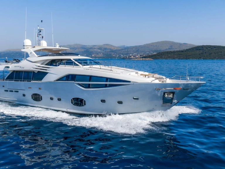 Bareboat Rental Luxury Yacht Ferretti with a boat licence
