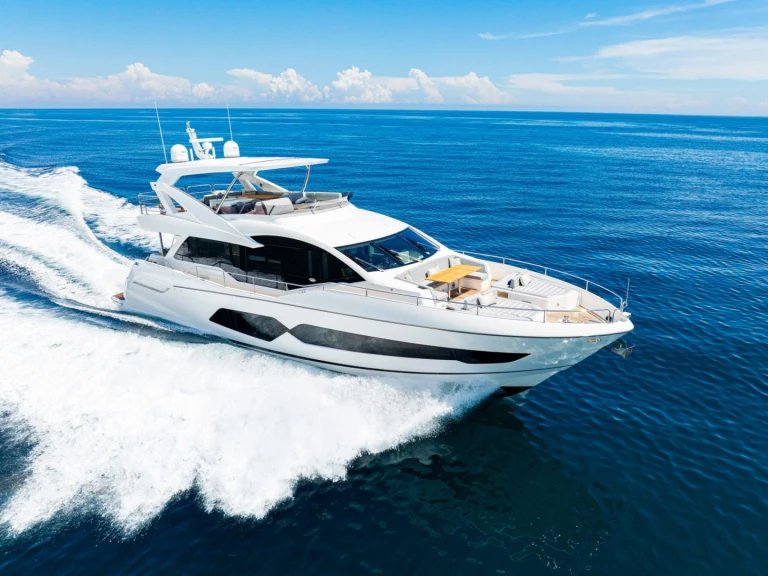 Bareboat Rental Luxury Yacht Sunseeker with a boat licence