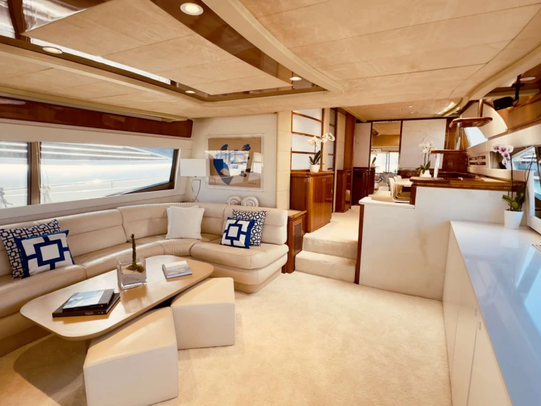 Bareboat Rental Luxury Yacht Ferretti with a boat licence