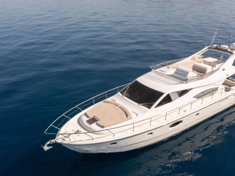 Bareboat Rental Luxury Yacht Ferretti with a boat licence