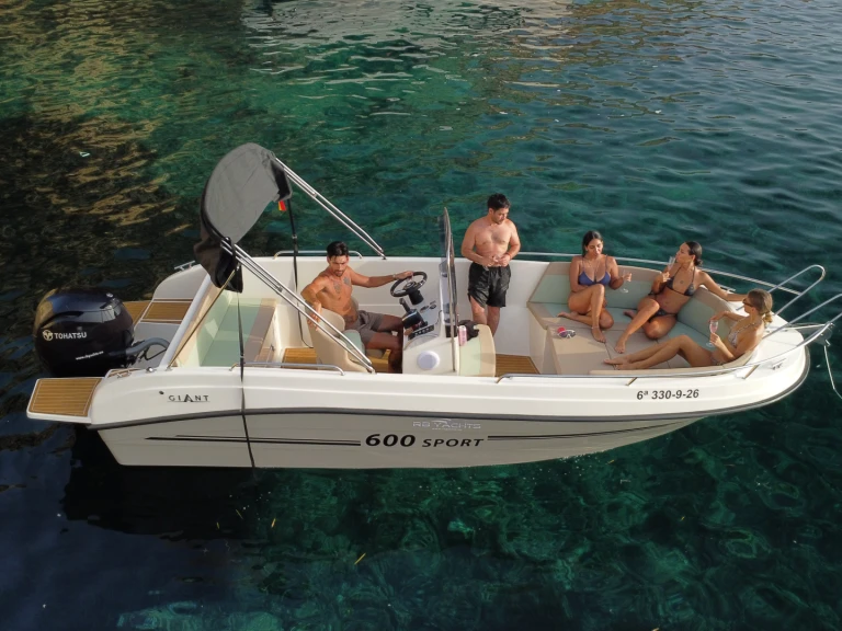 Motorboat rental with or without captain Giant Sant Antoni de Portmany