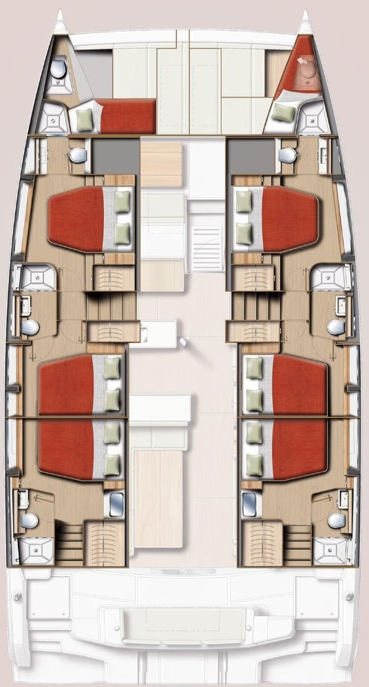 Catamaran rental in Raiatea Island - Bali Bali 5.2 - 6 + 2 cab.