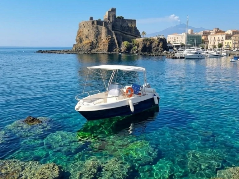 Motorboat rental with or without captain Marinello Catania