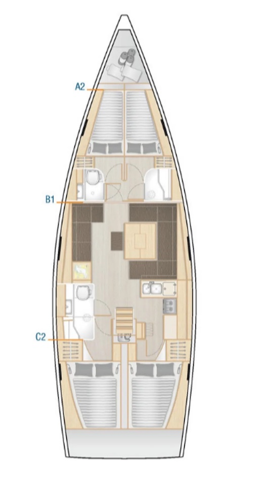 Hanse Hanse 458 charter bareboat or captained in  Seget Donji