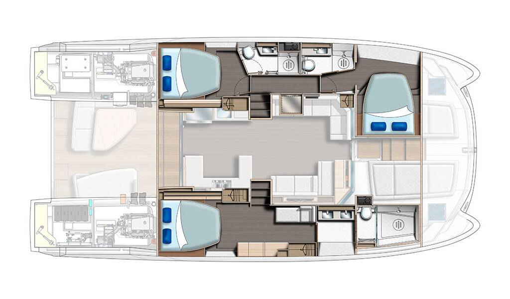 Boat rental Leopard Catamarans / Robertson & Caine Leopard 53 - OW in Seget Donji on Samboat