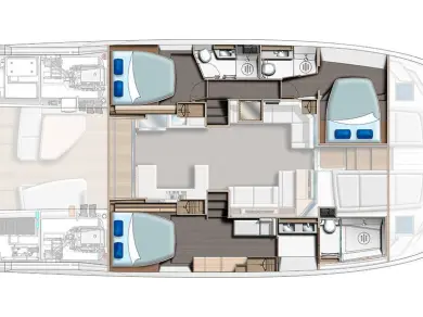 Boat rental Leopard Catamarans / Robertson & Caine Leopard 53 - OW in Seget Donji on Samboat