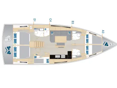 Hanse Hanse 460 charter bareboat or captained in  Komolac