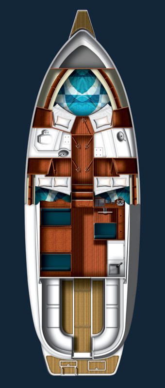 Bareboat Rental Motorboat Sas Vektor with a boat licence