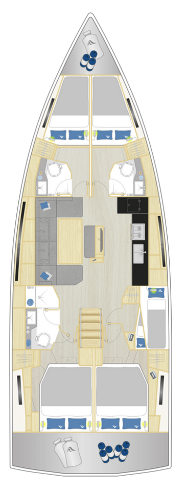 Bareboat Rental Sailboat Hanse with a boat licence