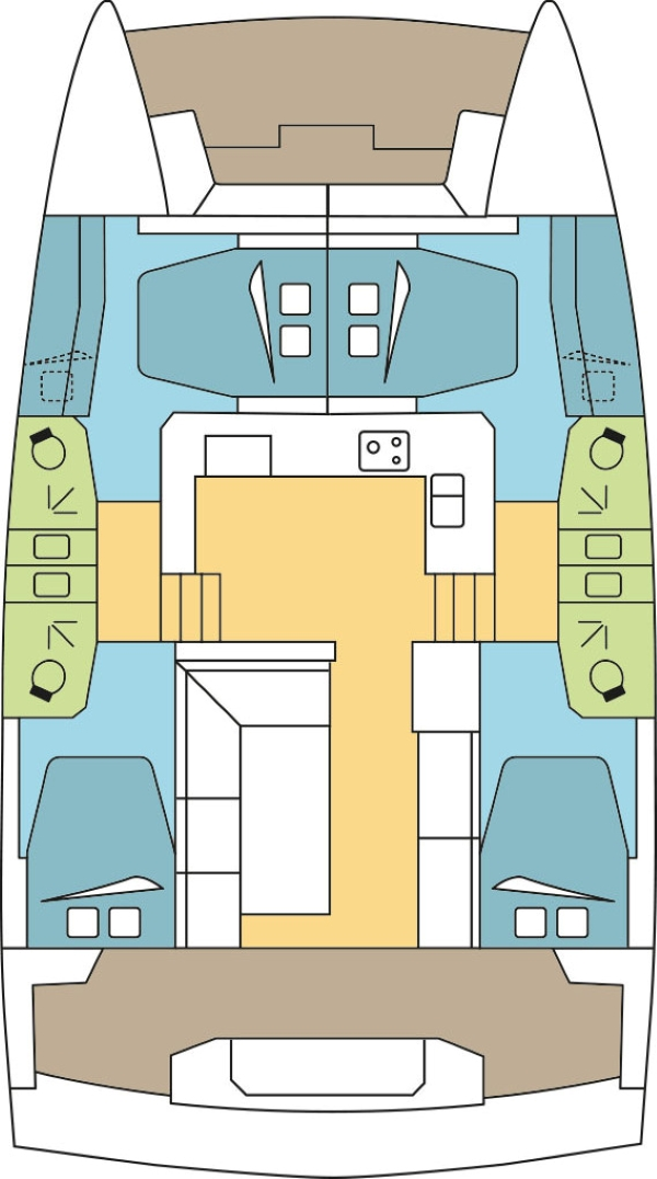 Bali Bali Catspace Voile charter bareboat or captained in  Raiatea Island