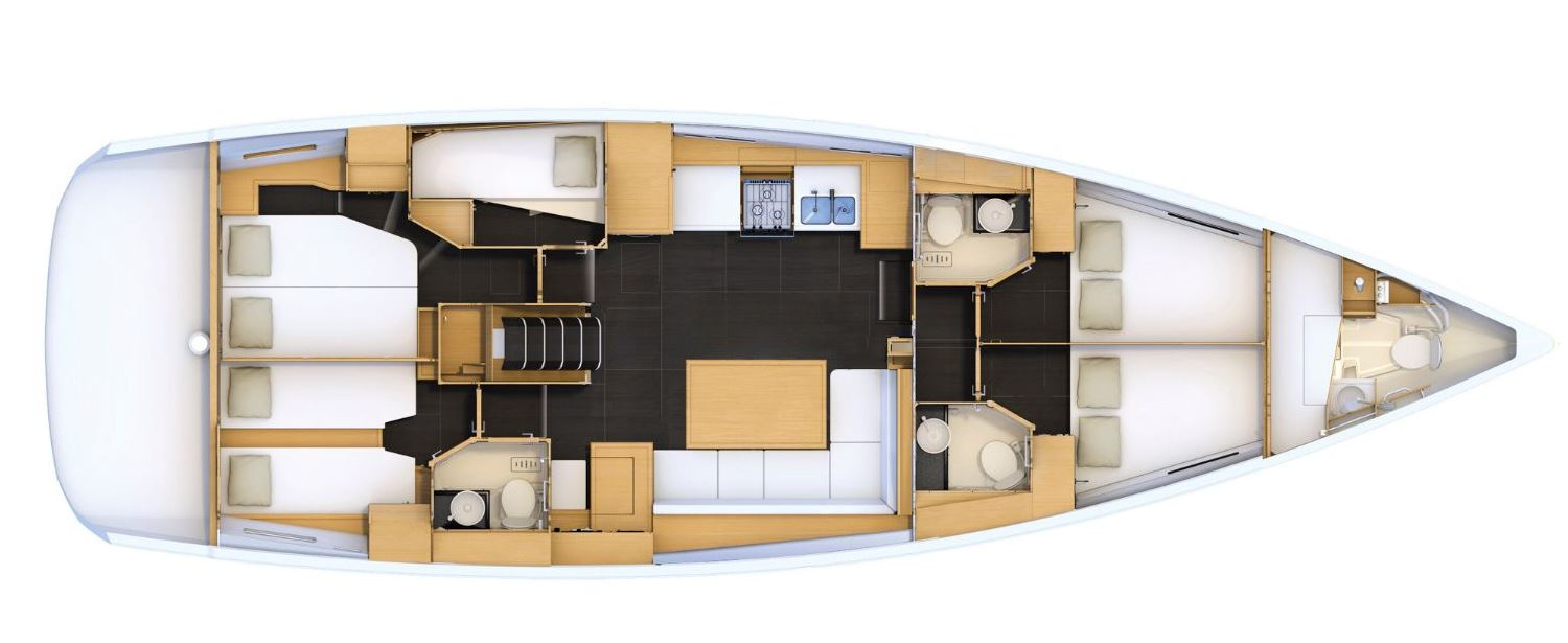 Rent a Jeanneau Jeanneau 54 Piso Livadi