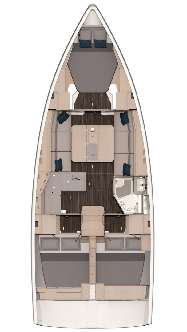 Bareboat Rental Sailboat Dufour with a boat licence