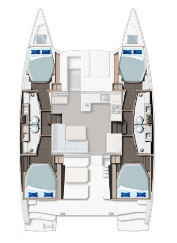 Bareboat Rental Catamaran Leopard Catamarans / Robertson & Caine with a boat licence