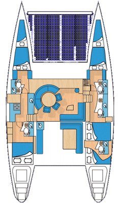 Bareboat Rental Catamaran Lagoon with a boat licence