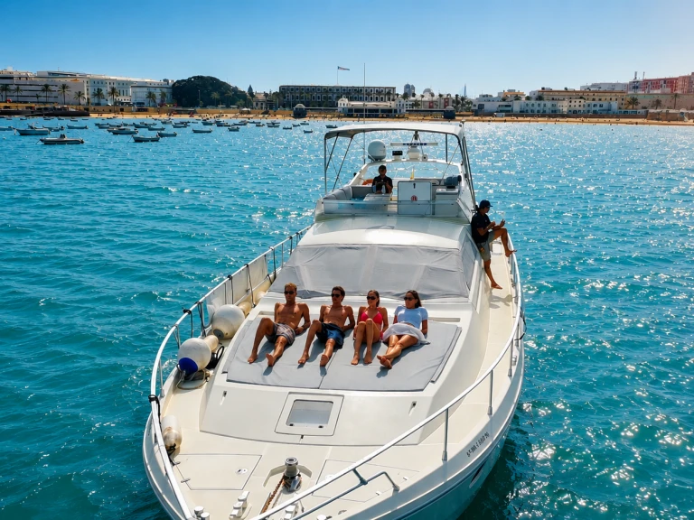 Motorboat rental with or without captain Ferretti Cádiz