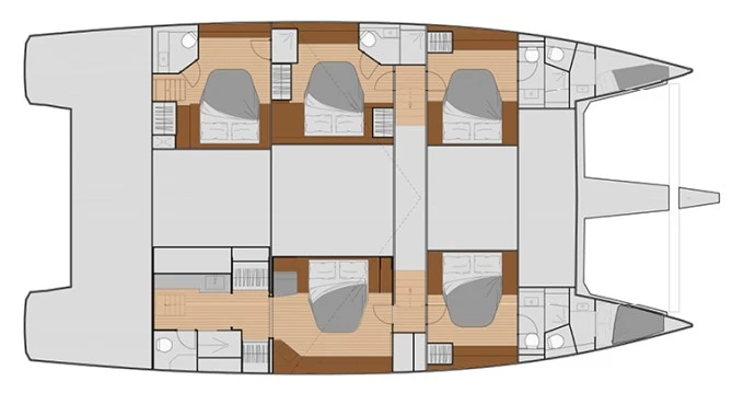 Bareboat Rental Catamaran Fountaine Pajot with a boat licence
