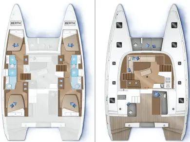 Bareboat Rental Catamaran Lagoon with a boat licence