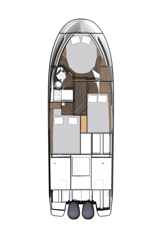 Motorboat rental with or without captain Jeanneau Pirovac