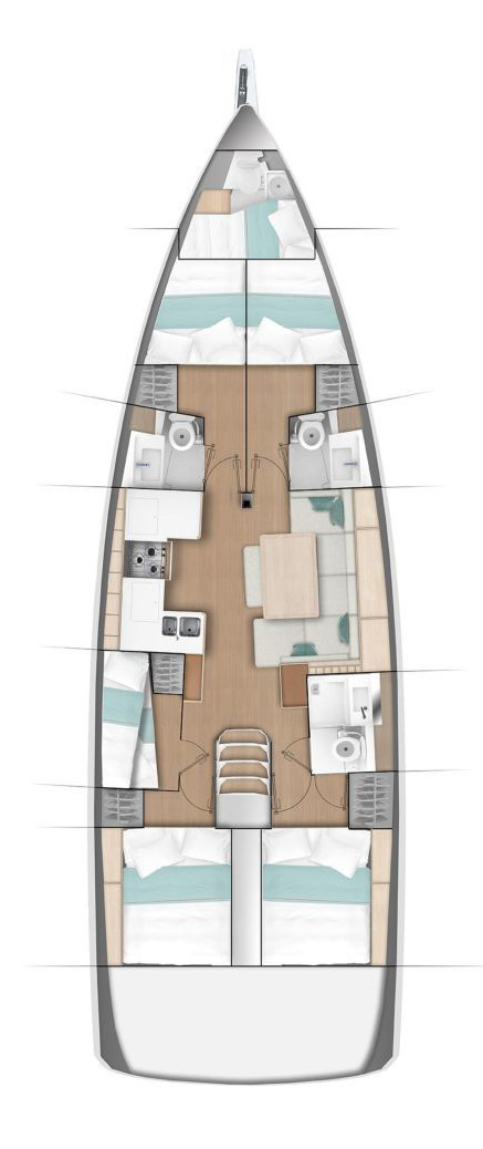 Jeanneau Sun Odyssey 490 charter bareboat or captained in  Gouvia