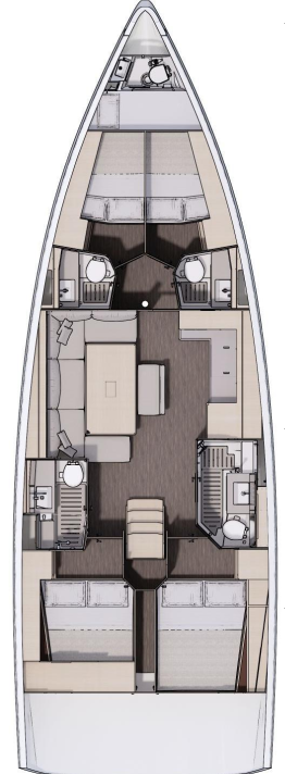 Bareboat Rental Sailboat Dufour with a boat licence