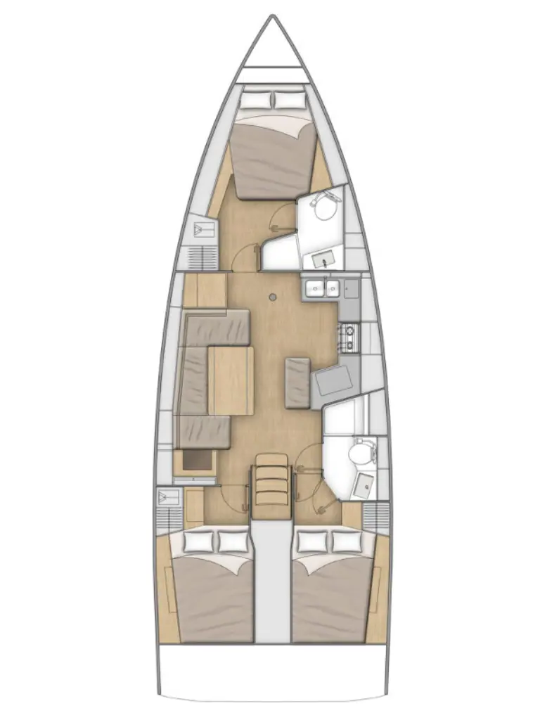 Bareboat Rental Sailboat Bénéteau with a boat licence