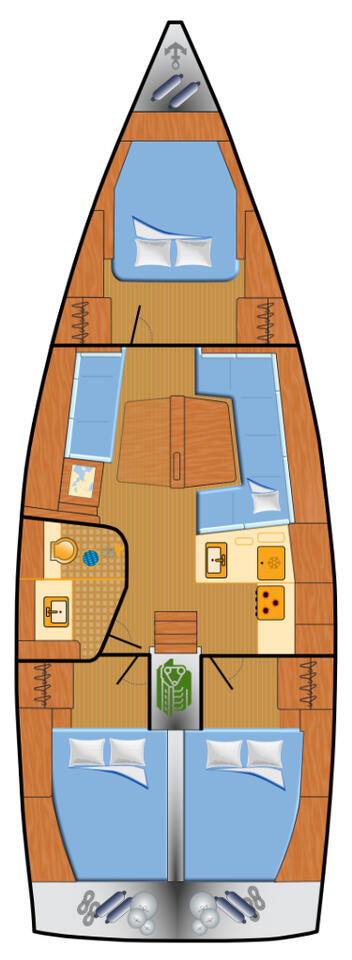Sailboat rental in Punat - Hanse Hanse 418
