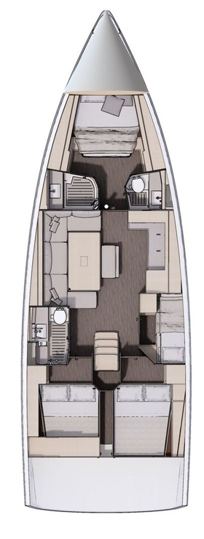 Bareboat Rental Sailboat Dufour with a boat licence