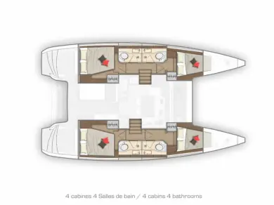 Bareboat Rental Catamaran Lagoon with a boat licence