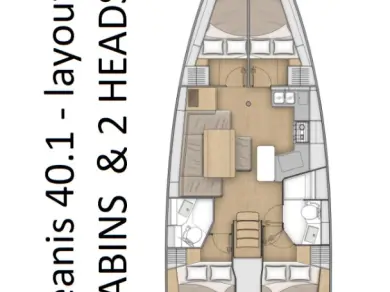 Sailboat rental in Pomer - Bénéteau Oceanis 40.1